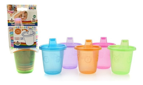 Vasos Apilables Con Tapa Baby Innovation 5 Vasos