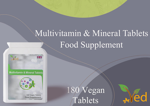Ved Multivitaminas Vitaminas A C D E B6 180 Tabletas Veganas