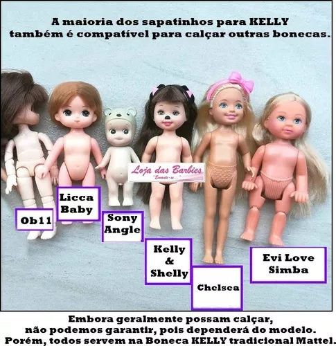 Roupa + Sapato Boneca Kelly Chelsea Evi Love Irmã Barbie 06