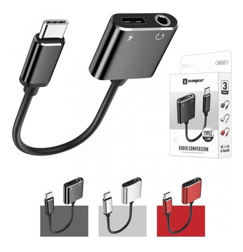 Adaptador Tipo C Para Fone De Ouvido Carregador Xiaomi Mi8