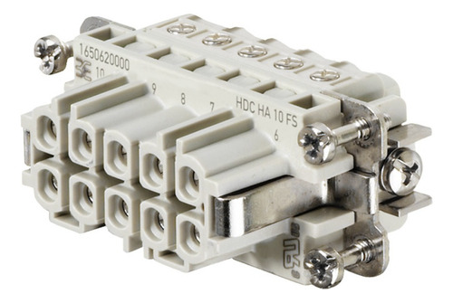 Conector Hembra Hdc Ha 10 Fs Weidmuller 1650620000 Color Gris