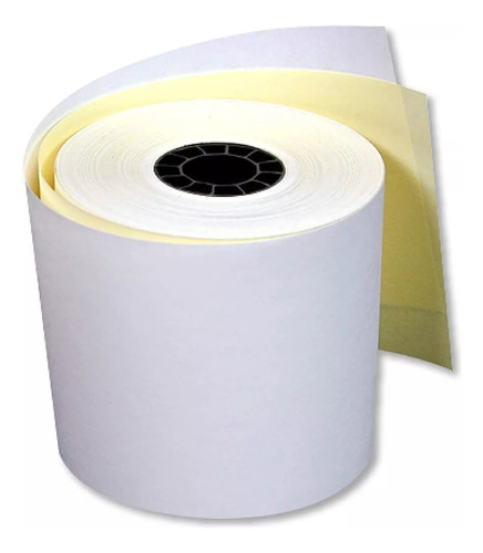 100 Rollo Papel Pcm Autocopiante 76x70 Mm Eba7670 Bco/ama