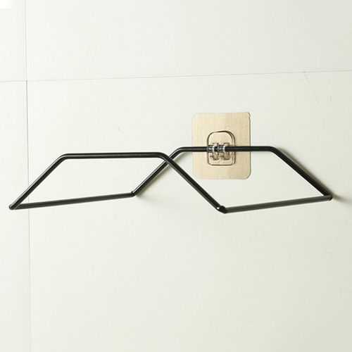 10pcs Ganchos Adhesivos Cocina Baño Reusables Sin Bordes Dorado