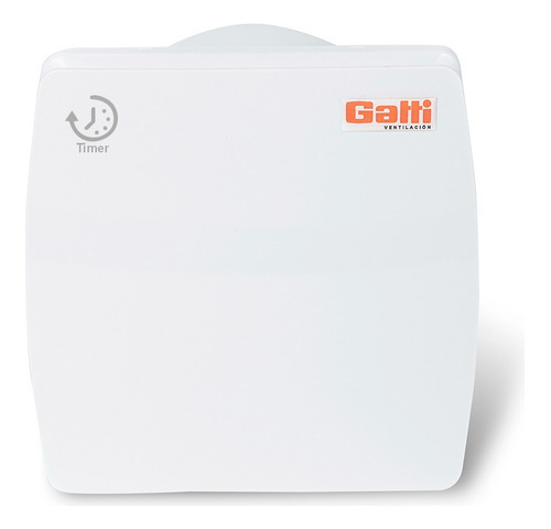 Extractor De Aire Baño 4  (10 Cm) Tapa Ciega Con Timer Gatti  Blanco Gatti Ventilación