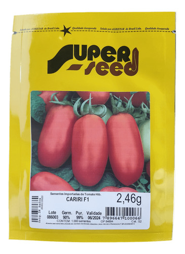 Tomate Híbrido Cariri F1 Superseed - 1.000 Sementes