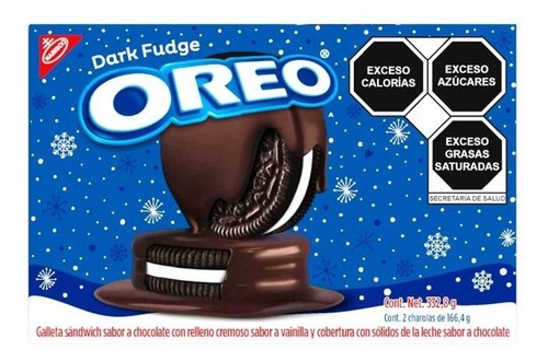 Imagen 1 de 3 de Galleta Oreo Dark Fudge 332.8 Grs.