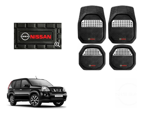 Tapetes 4pz Charola 3d Logo Nissan X-trail 2008 A 2012 2013