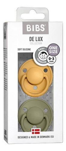 Chupetes Bibs Set X2 Uds Silicona De Lux Libre Bpa 0 A 36 M