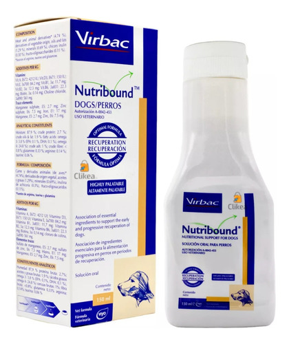 Virbac Nutribound 150 Ml Recuperación Perros Muy Palatable