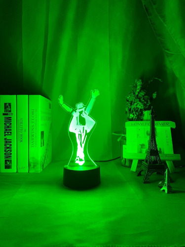 Michael Jackson Figura Danzante Led Luz De La Noche 3d Ilusi