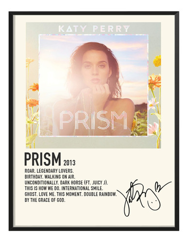 Poster Katy Perry Album Music Tracklist Exitos Prism 120x80