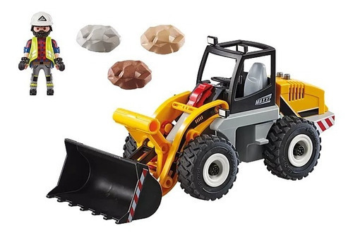Figura Armable Playmobil City Action Cargadora Frontal 25 Pc