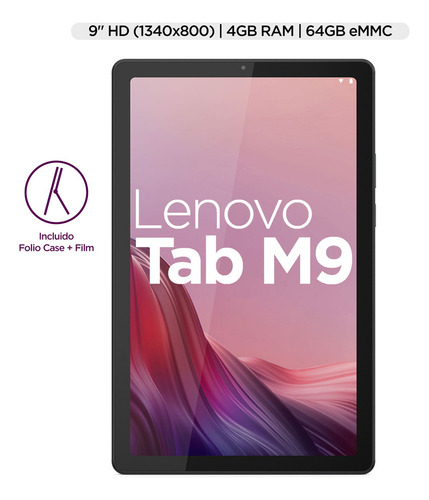 Tablet Lenovo Tab M9 Helio G80 4gb 64gb 9 Hd 8mp Android 12 Gris