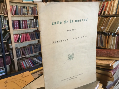 Fernando Binvignat Calle Merced Poema La Serena 1940 Firmado