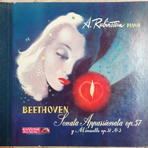 Portada Pasta Arturo Rubinstein Beethoven Sonata Op 57 Pp0