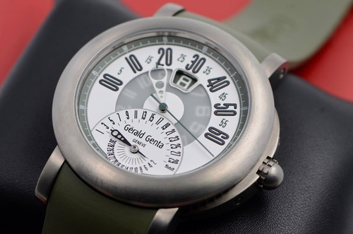 Gerald Genta Arena Bi-retrograde Titanium Automático Safira