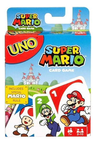Juego De Cartas Uno Super Mario Mattel Drd00 Envio Inmediato