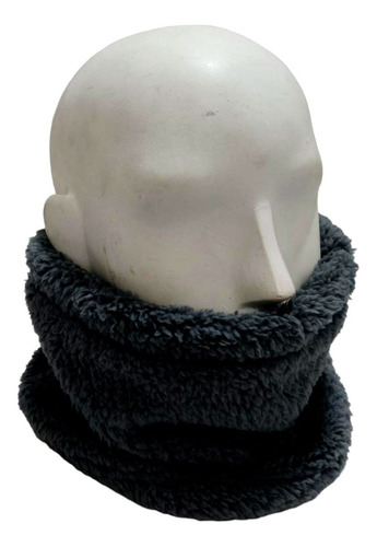 Cuello Cuellito Polar De Corderito Peluche Extra Soft Negro