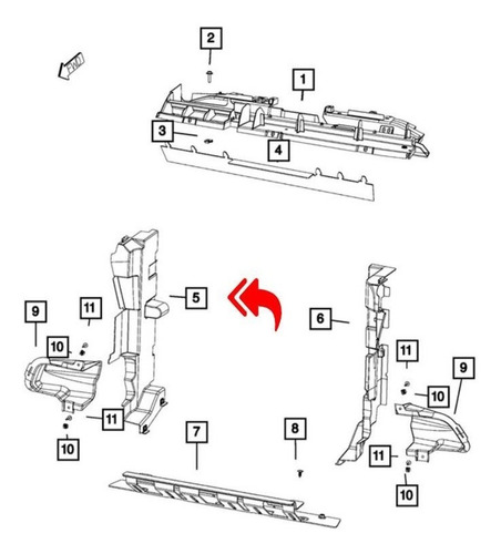 Defletor Radiador Jeep Cherokee 2015 Direito K68207946aa +