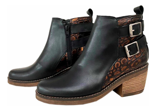 San Crispino Botas Texanas Cuero Combinadas 915