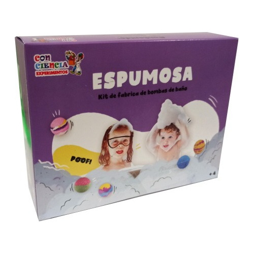 Mini Juego Kit Espumosa Bomba De Baño Experimento Ciencia