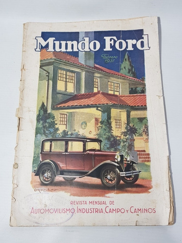 Imagen 1 de 9 de Antigua Revista Mundo Ford 1931 Automovilismo Mag 58581