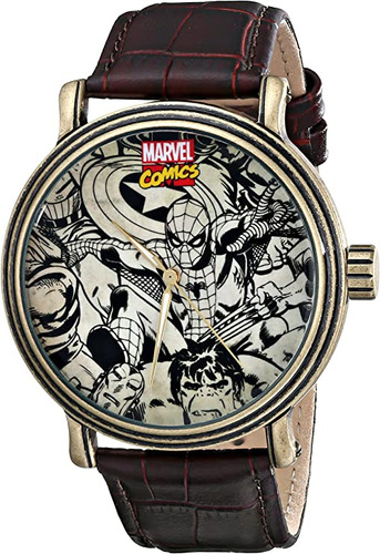 Marvel Spider-man - Reloj Analógico Vintage De Cuarzo Para