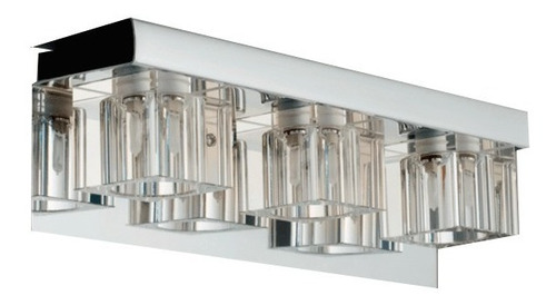 Aplique Delco Cristal 3 Luces Baño Pasillo Luminico