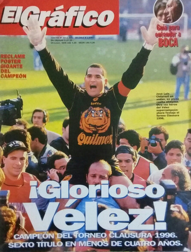 El Grafico 4011 Velez Campeon Clausura 1996 Con Poster