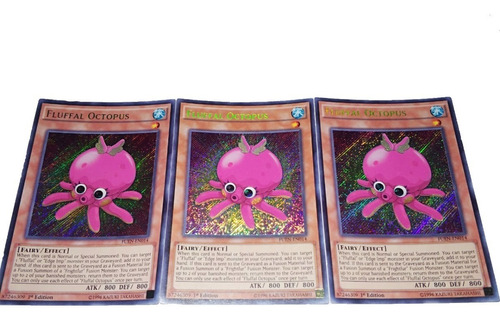 Yu-gi-oh!  3x  Fluffal Octopus Secret Rare Em Inglês 