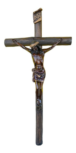 Cristo Crucifica Realista Gigante 110cm Para Capilla/altar