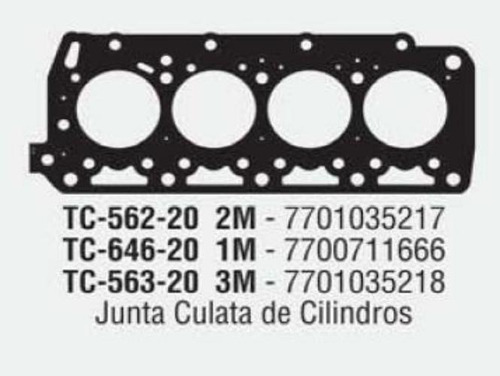 Empaquetadura Culata Renault R/18/traffic D./2m