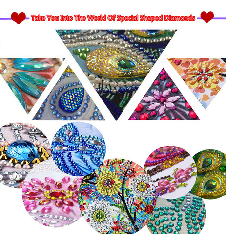 Kit De Pintura De Diamante Doble Con Forma De Pavo Real, 5d,