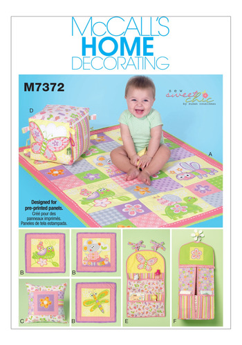 Mccall 's Patterns M7372 Nursery Manta Almohada Tamaño Uno