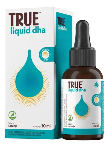 Dha Vegano Líquido True Source 120mg Ômega 3 Ácidos Graxos Laranja