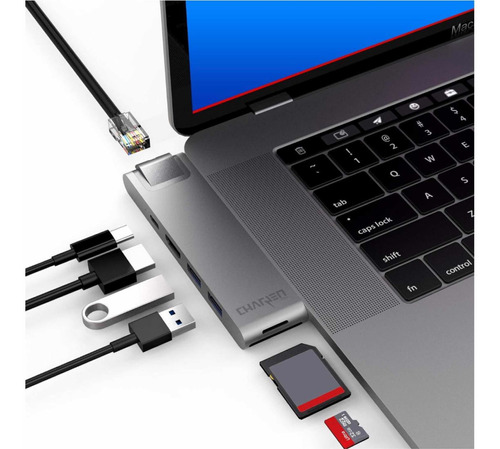 Usb C Hub Macbook Pro Air M1 Puerto Sd Ethernet Micro Apple
