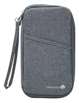 Comprar Organizador Viaje Porta Pasaporte Documento Celular Tarjetas Color Gris