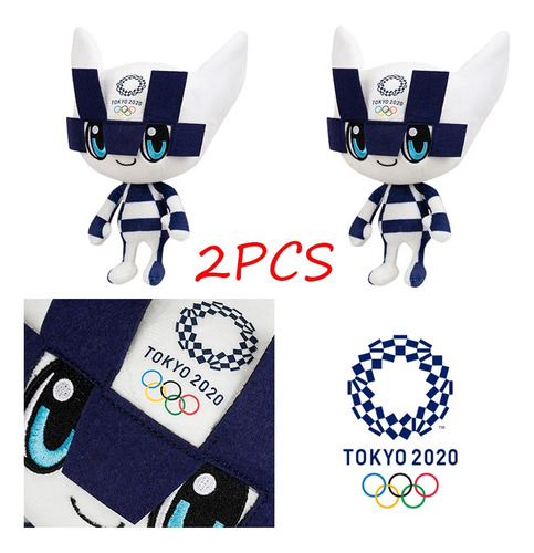 2pcs 2020 Tokyo Olympic Mascot Peluche Miraitow 25 Cm ...