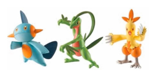 Pokemon Grovyle Combusken Marshtomp Original Tomy