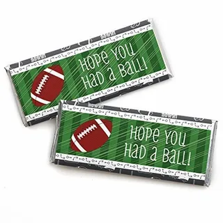 End Zone - Fútbol - Envoltorios De Dulces Para Baby Shower O