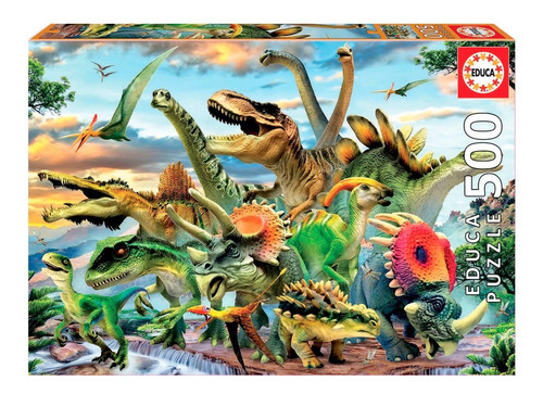 Imagen 1 de 5 de Puzzle Rompecabeza 500 Piezas Dinosaurios Educa 17961