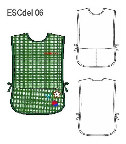 ( Moldes De Ropa)  Gurdapolvo Parvulo Colegial  0906