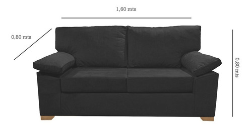 Imagen 2 de 10 de Sillon Italiano 2 Cuerpos 1.60 M Chenille Premium Calidad