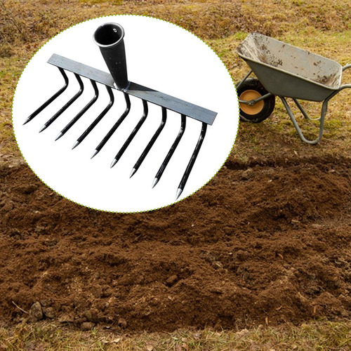 Cabeça De Ancinho De Jardim Para Soltar Solo Com 9 Pontas