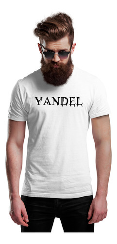Yandel Camiseta De Manga Corta Cd Diseño Quien Contra Mi