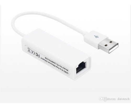 Imagen 2 de 4 de Adaptador Placa De Red Usb A Ethernet Rj45 Caballito Fac A B