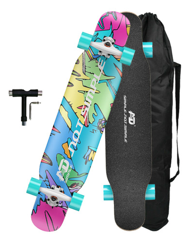 Skate Longboard 42'' Dancing Cruising Downhill - Color