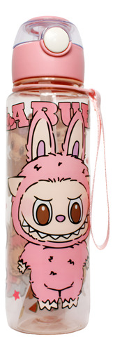 Vaso Botella De Agua Labubu Rosa