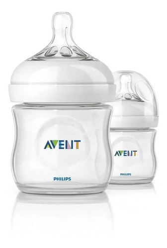 Set Recien Nacido Avent Natural 4 Mamaderas Chupete Cepillo
