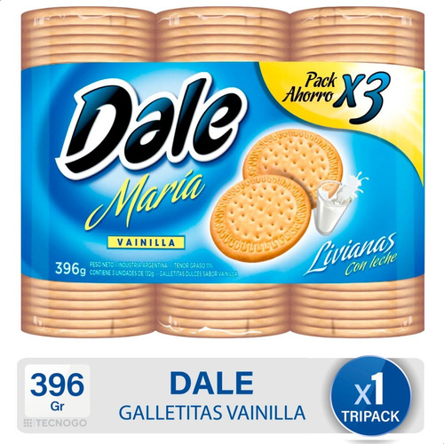 Galletitas Dale Comunes Vainilla Dulces - Mejor Precio